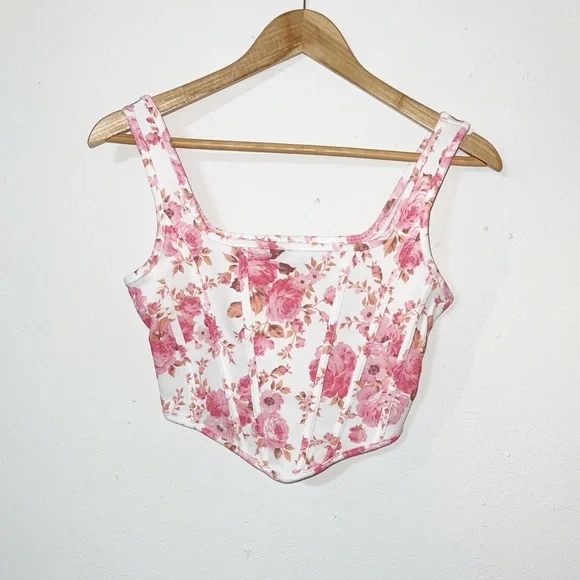 Shein floral corset style crop tank top bundle - Picture 2 of 16